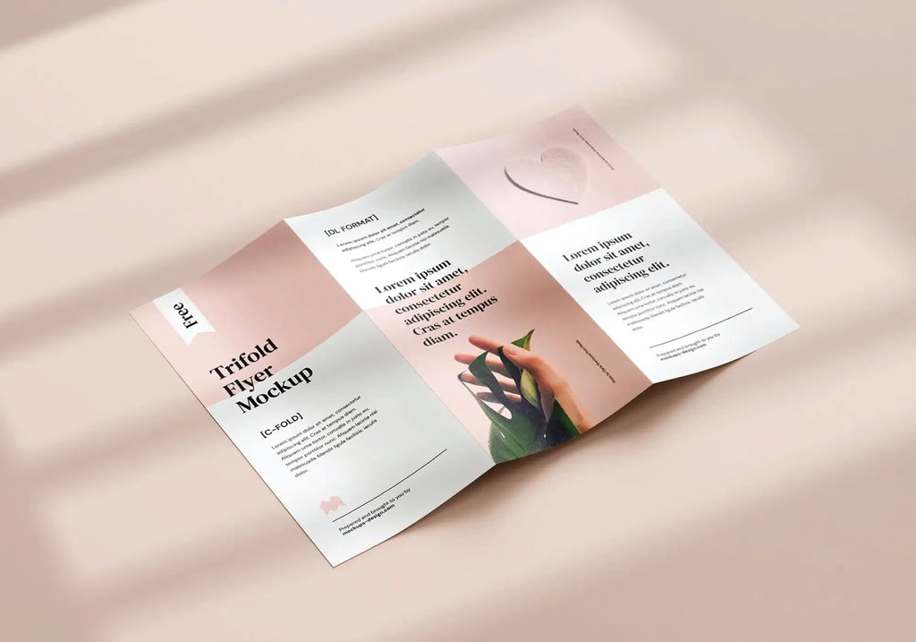 A4 Tri-Fold Gloss Paper Prints (Menus, Programs,etc.)